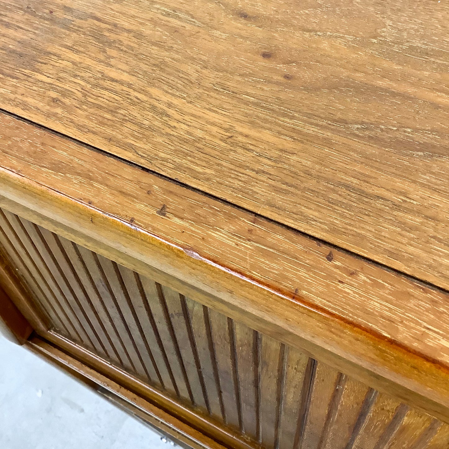 Full Size Mid-Century Walnut Storage Headboard