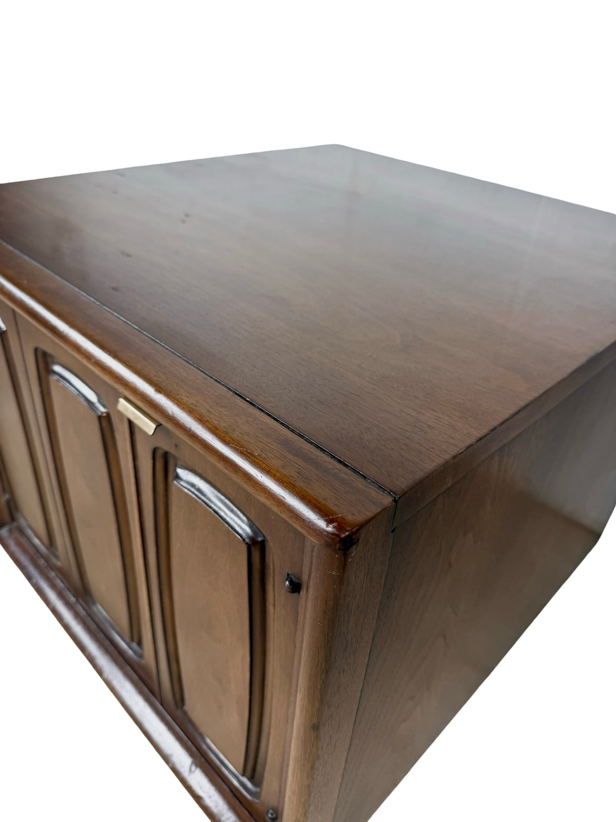 Vintage Broyhill Premier Emphasis Walnut Mid-Century Cabinet End Table / Nightstand