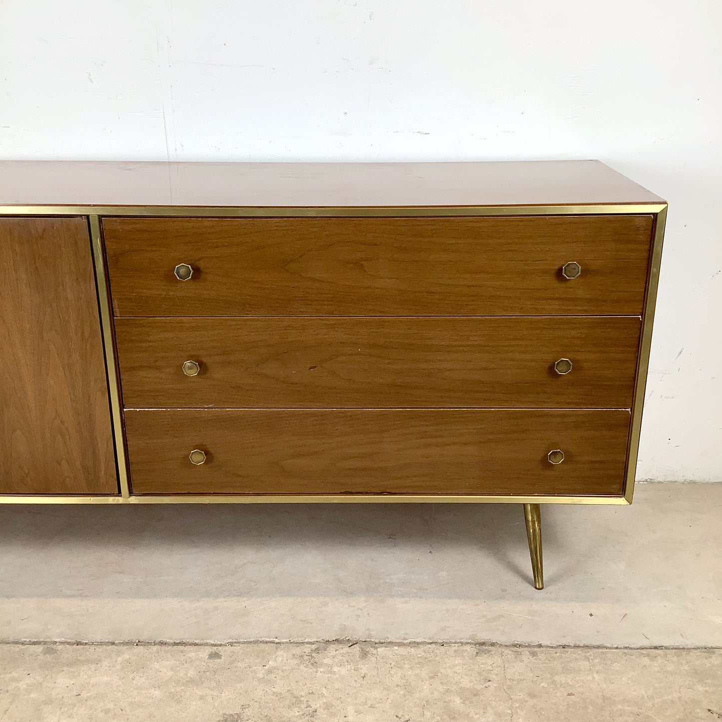 Vintage Six Drawer Paul McCobb Style Bedroom Dresser
