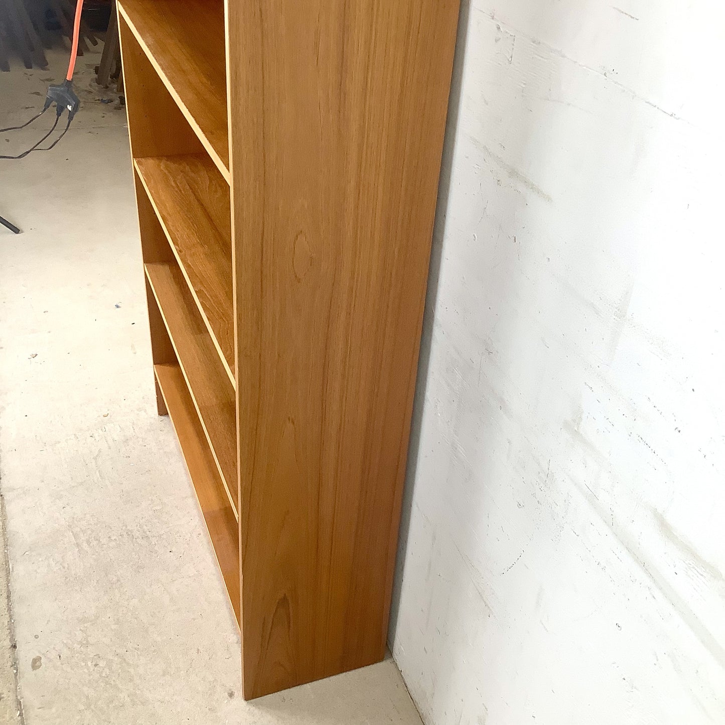 Scandinavian Modern Style Teak Bookcase | Open Display Shelving Cabinet