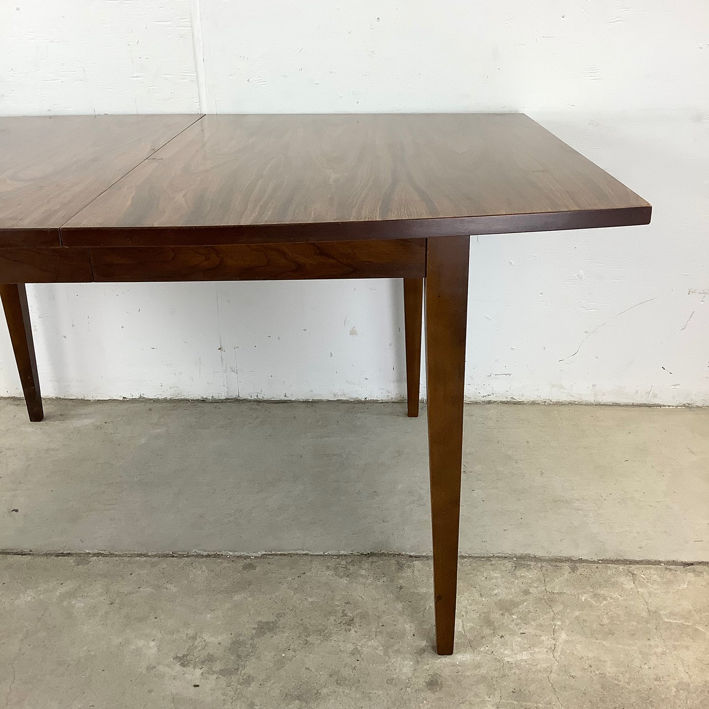 Mid-Century Walnut Finish Dining Table