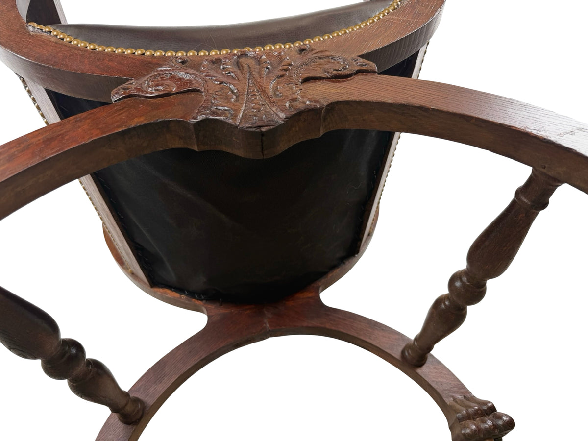 Vintage Renaissance Revival Savonarola X-Frame Accent Chair