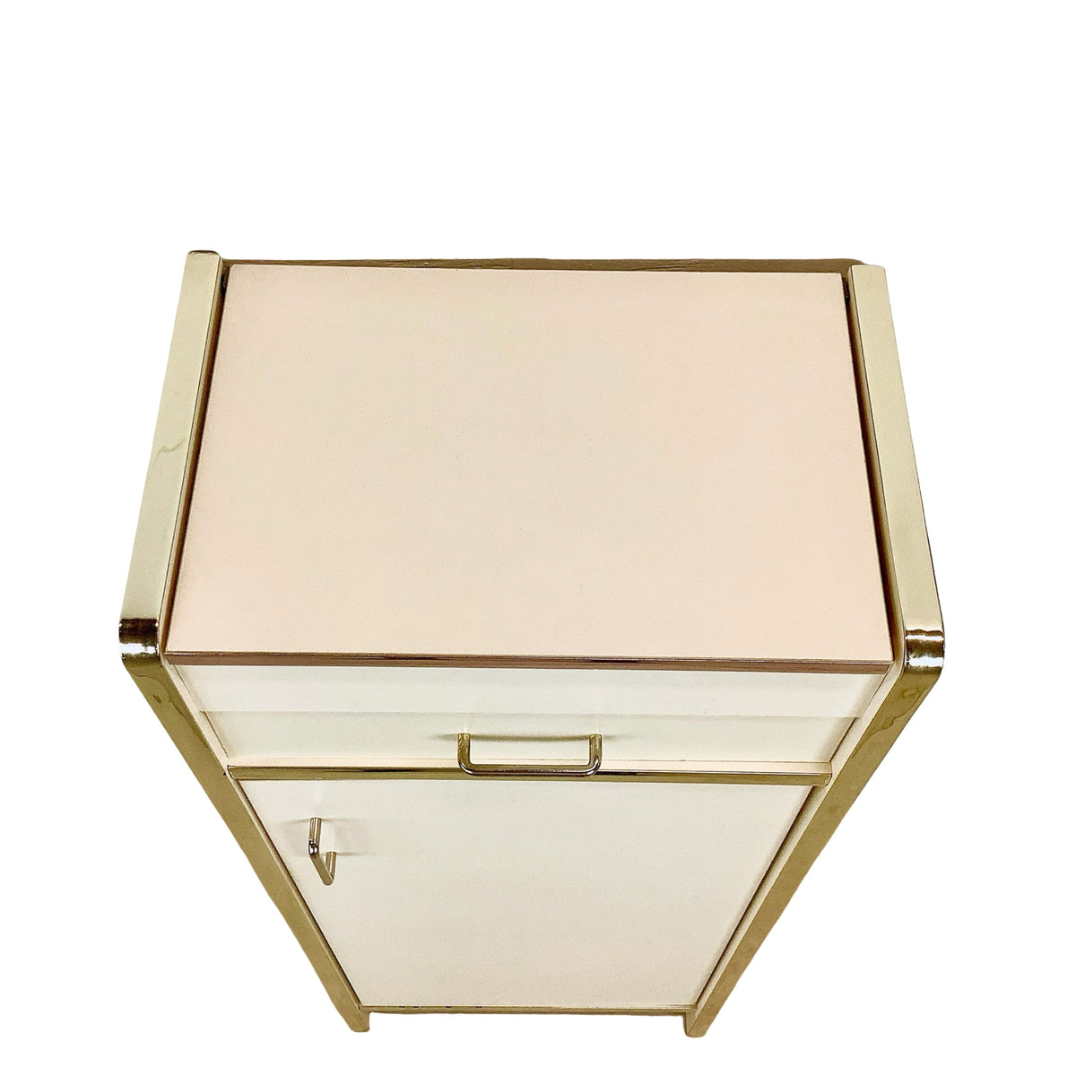 Vintage 1980s Postmodern Jewelry Armoire with Gold-Tone Trim