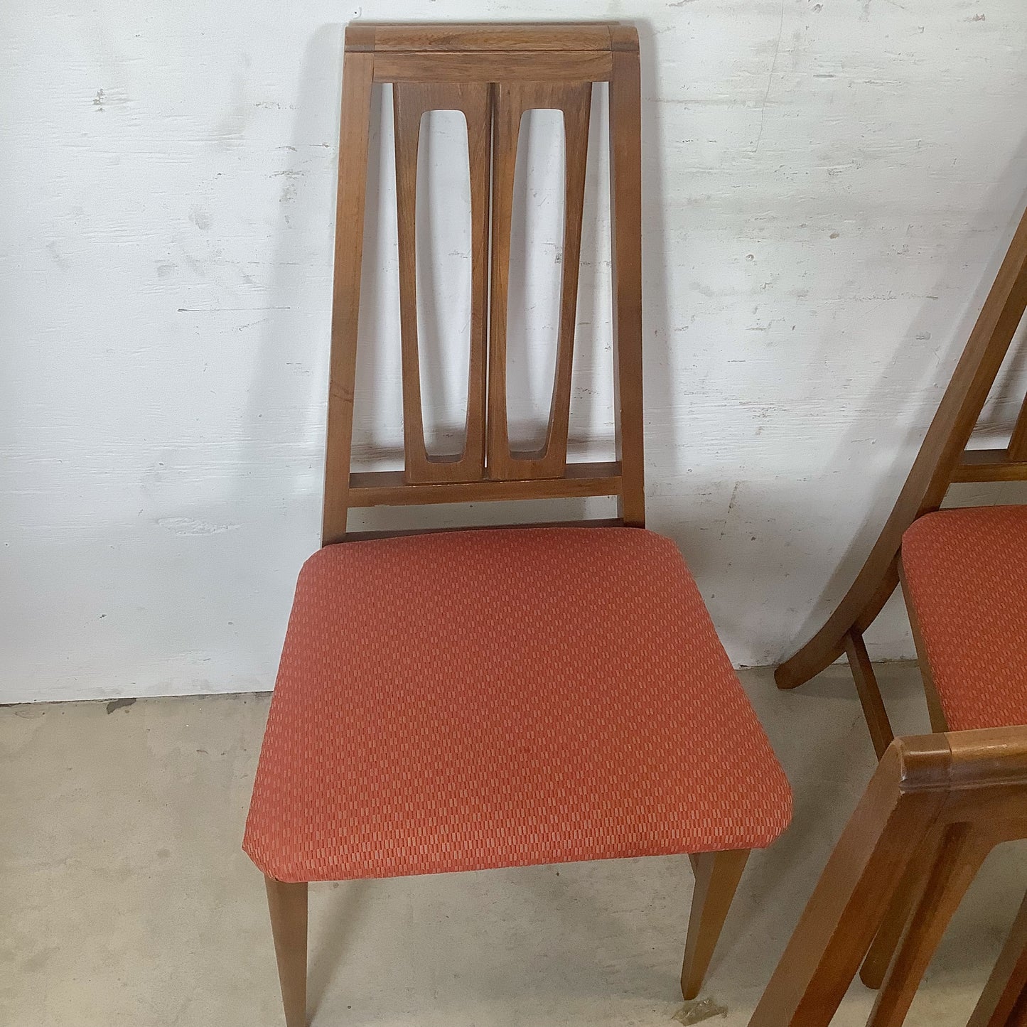 Young Manufacturing attr. Walnut High-Back Dining Chairs — A Set of Six MCM Chairs