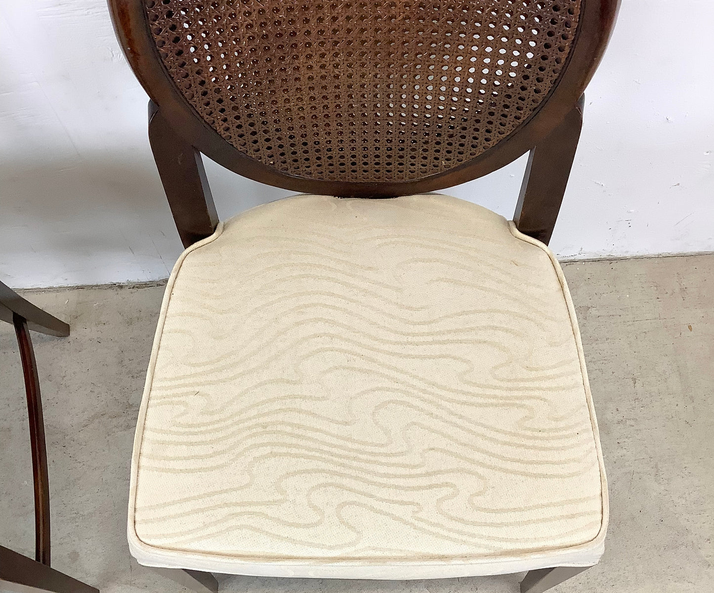 Vintage Modern Cane Back Dining Chairs- Six