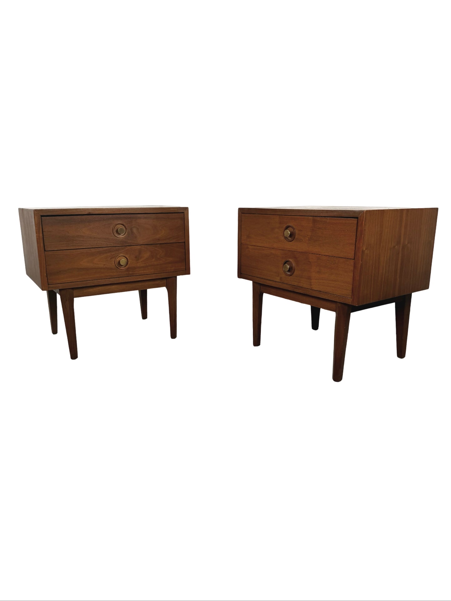 American of Martinsville Mid-Century Two-Drawer Nightstands – Pair