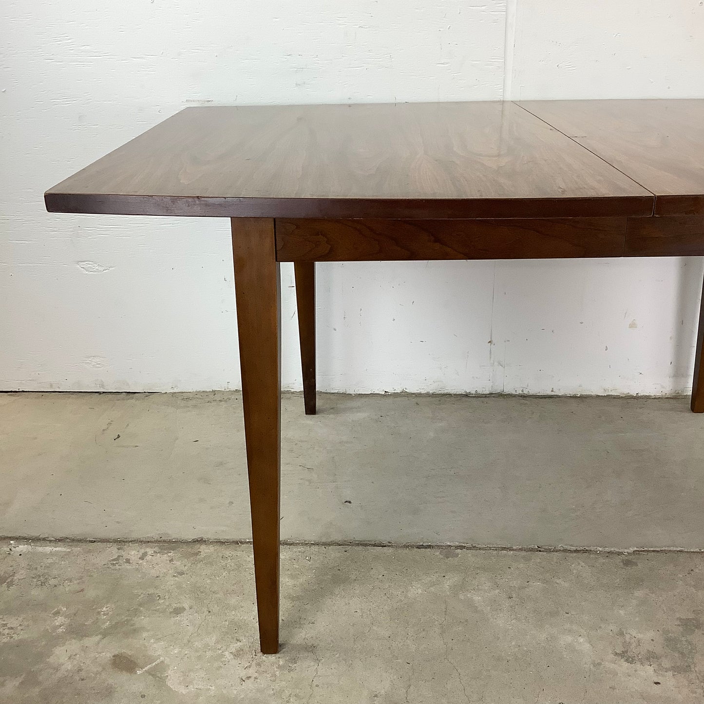 Mid-Century Walnut Finish Dining Table