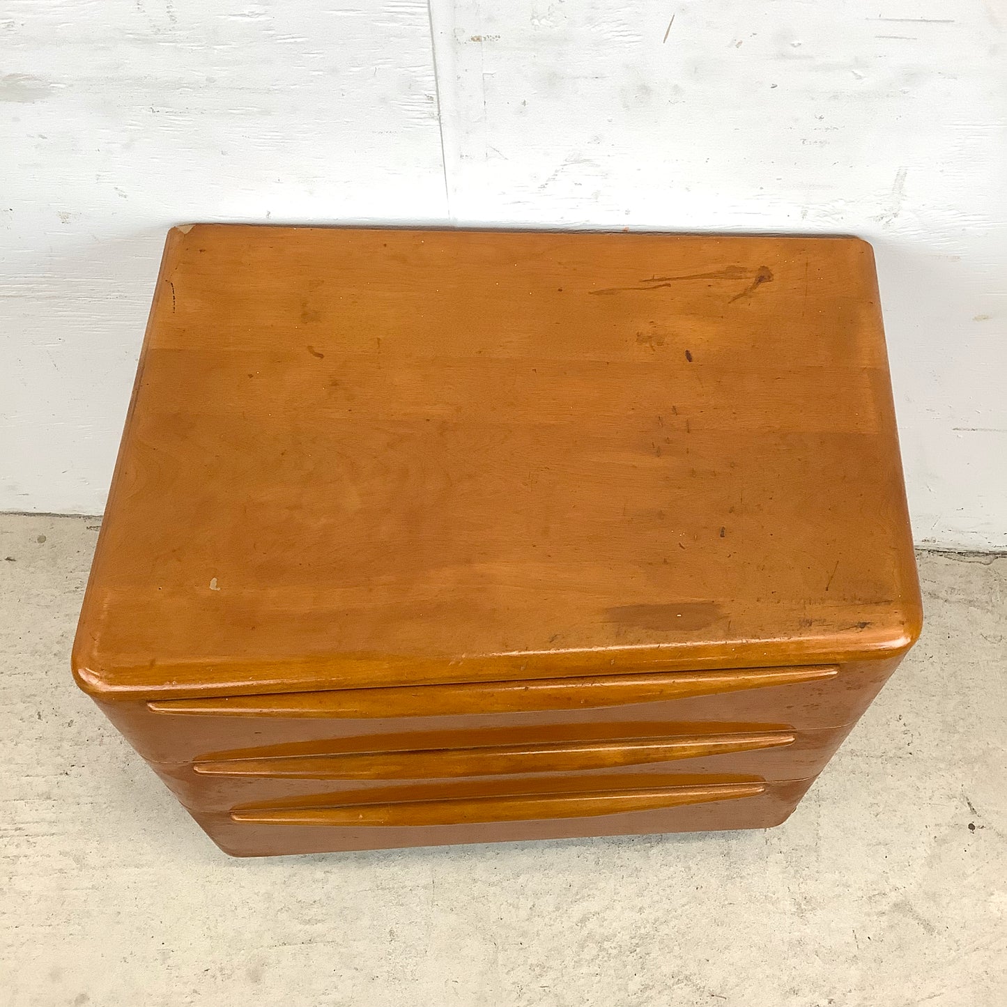 Vintage Three Drawer Bedside Dresser by Heywood Wakefield