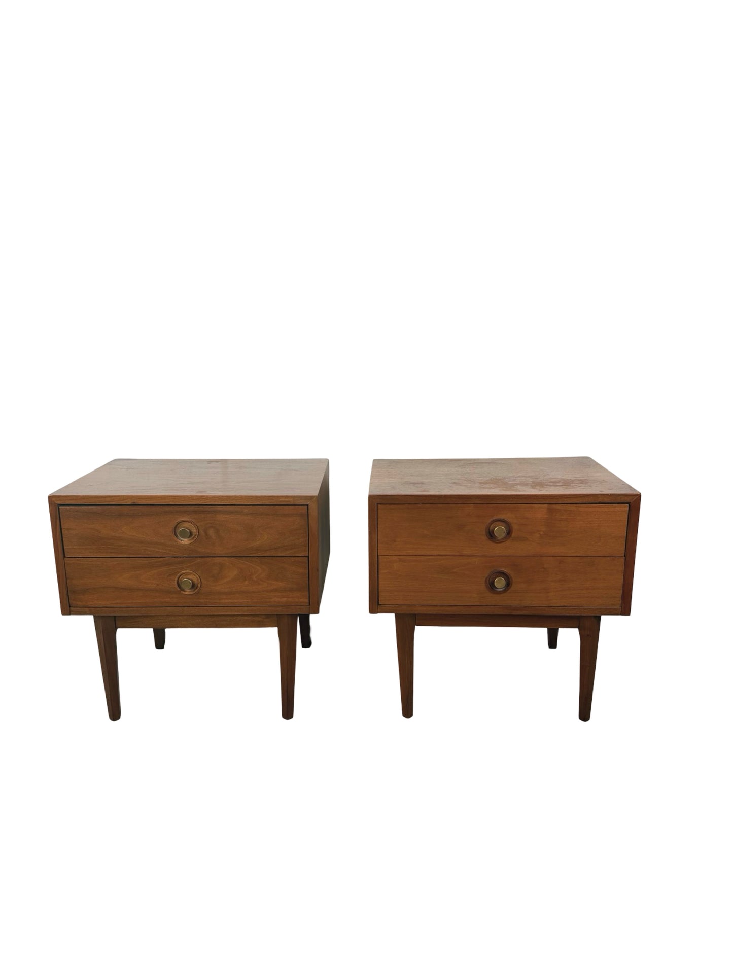 American of Martinsville Mid-Century Two-Drawer Nightstands – Pair