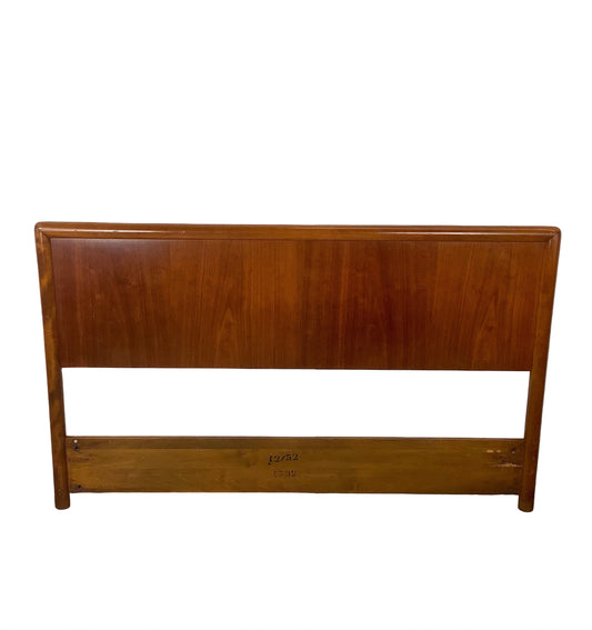 MCM Minimalist Walnut Headboard Attr. Robsjohn-Gibbings, Full