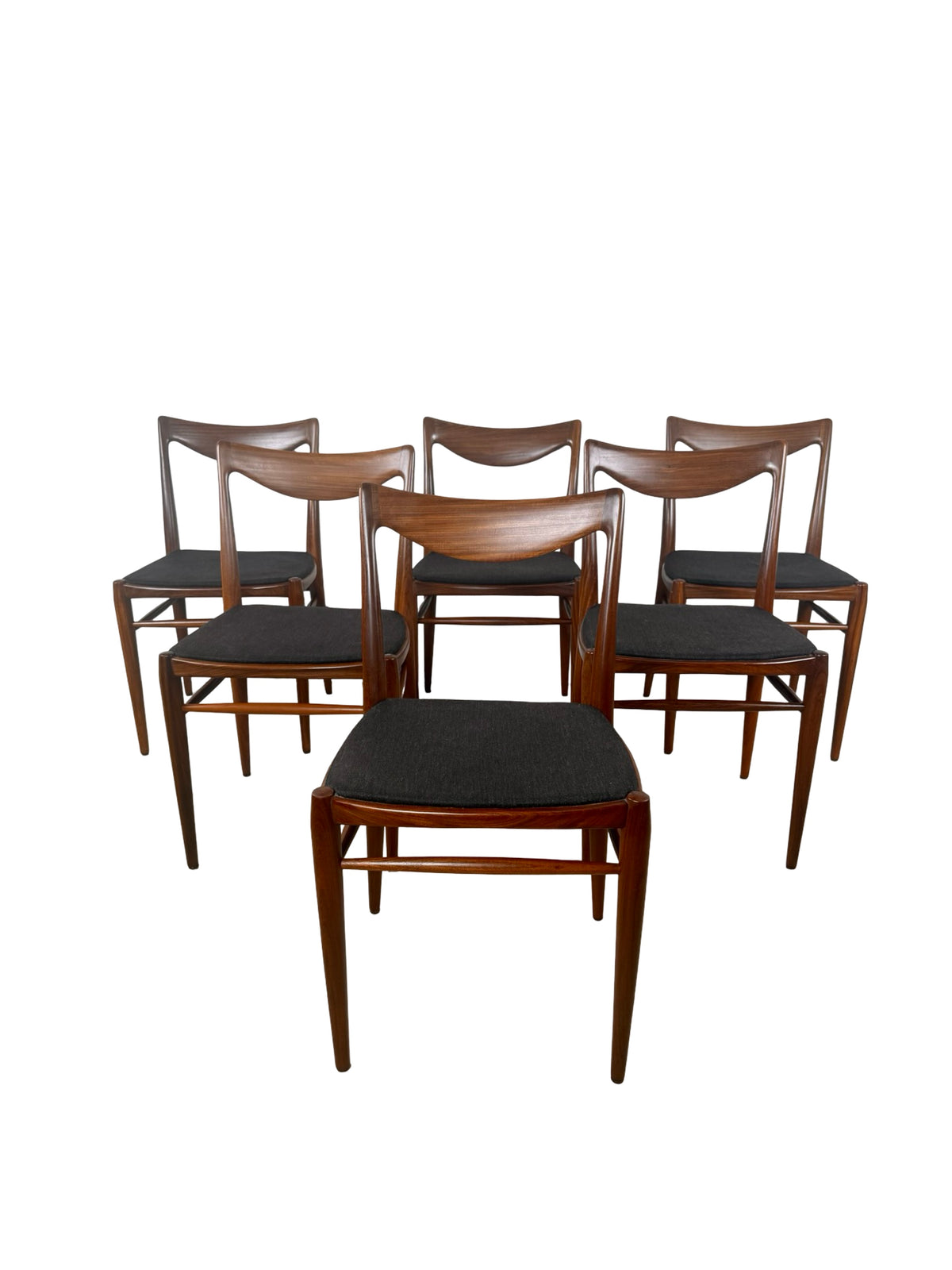 Vintage Norwegian Bambi Teak Dining Chairs by Rastad & Relling for Gustav Bahus – Set of 6
