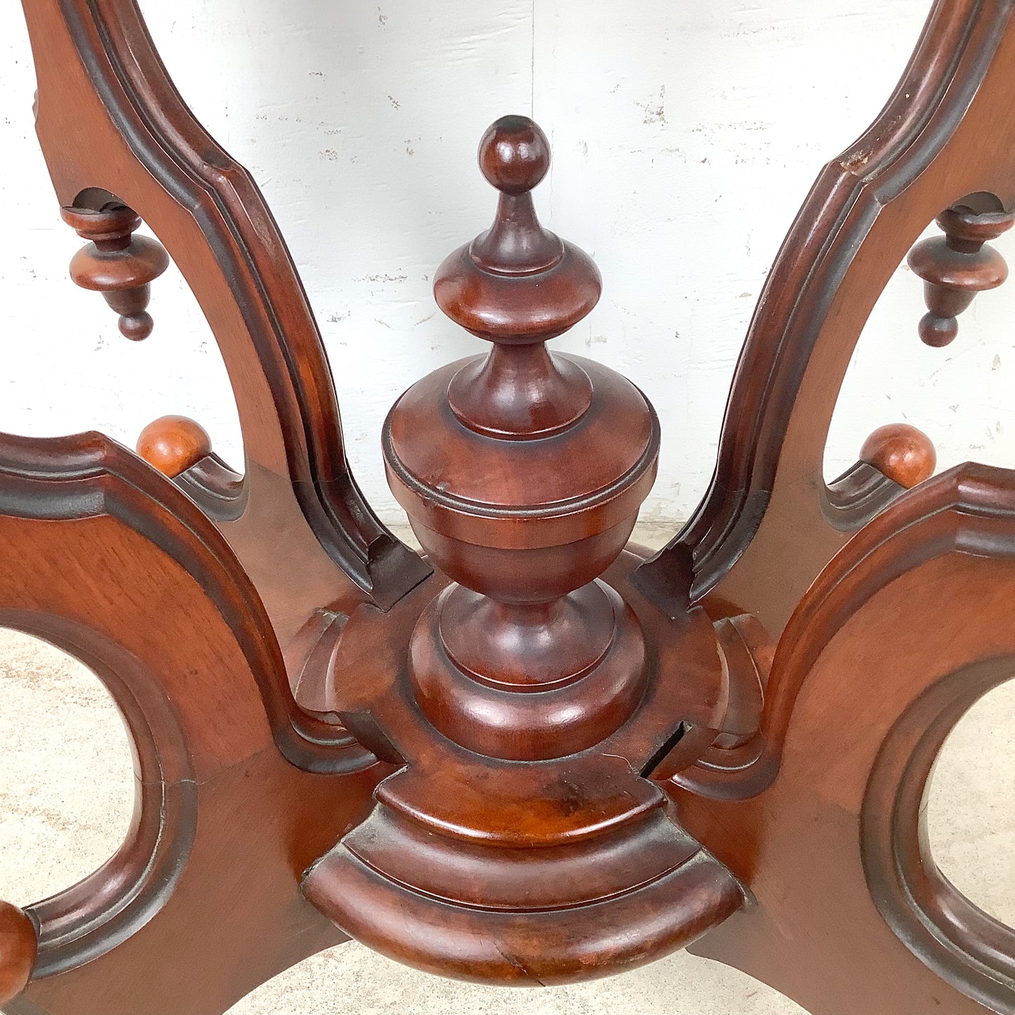 Victorian Revival Marble Top Center Table