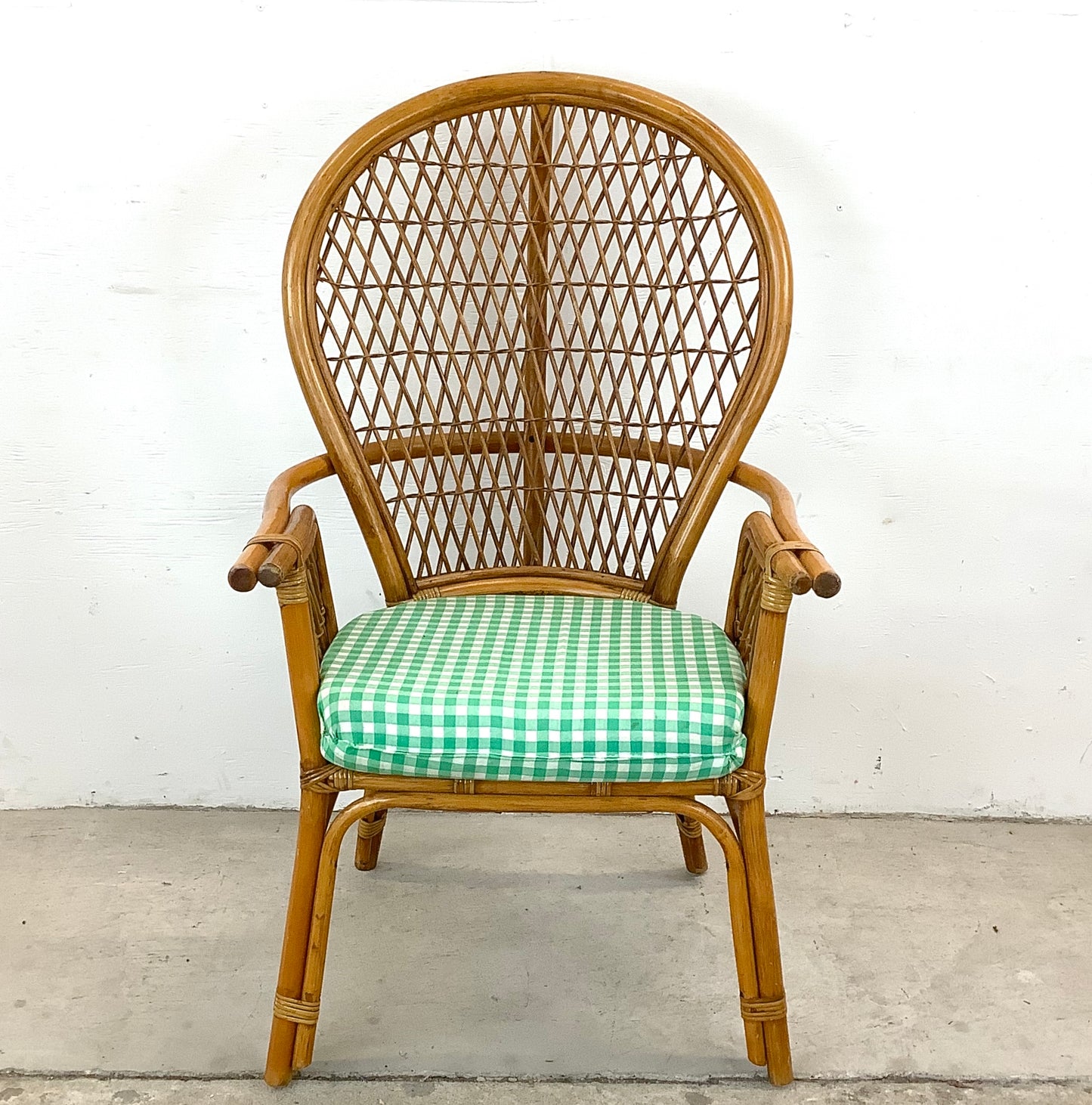 Vintage Coastal Rattan Armchair