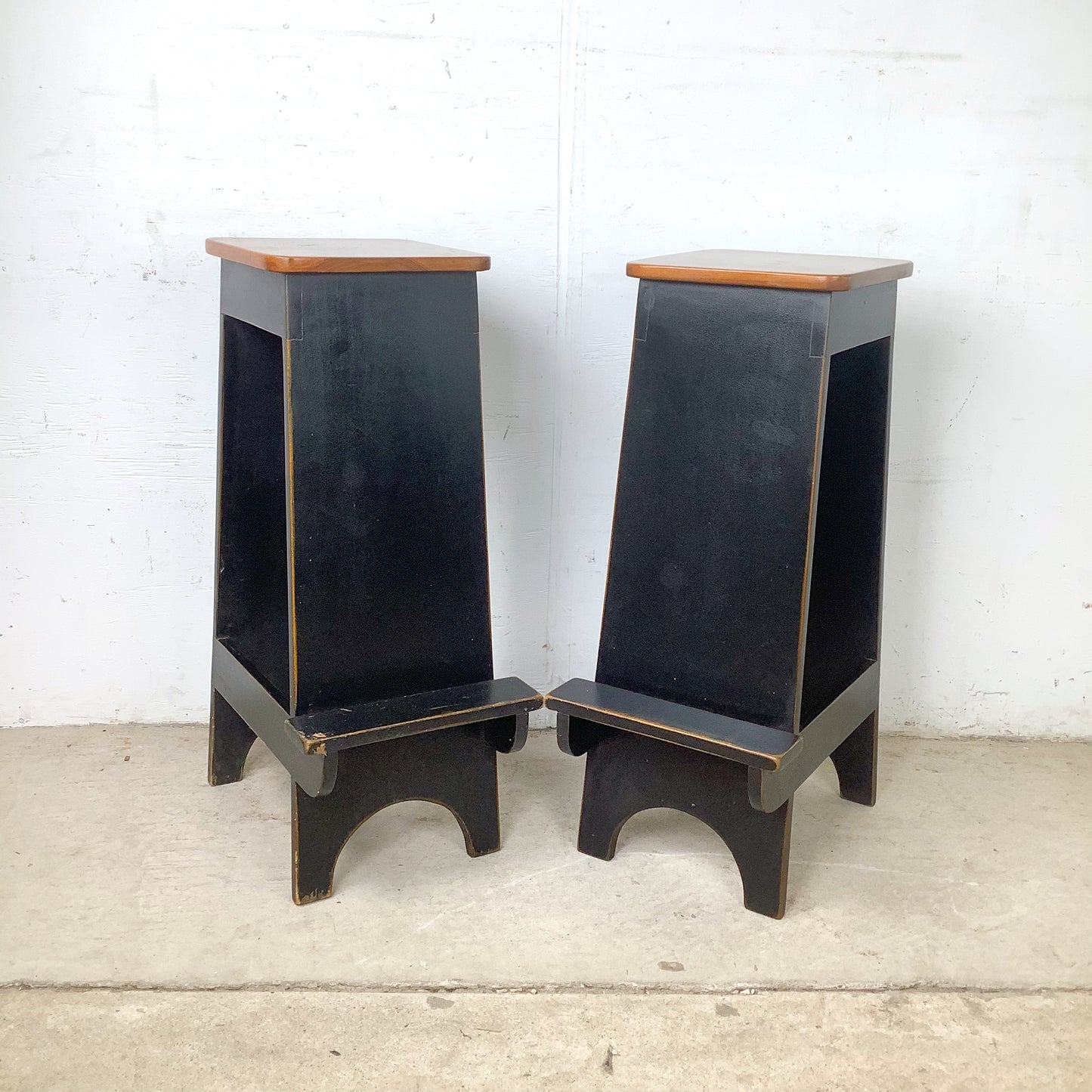 Pair of Contemporary Architectural Shaker Style Step Stools