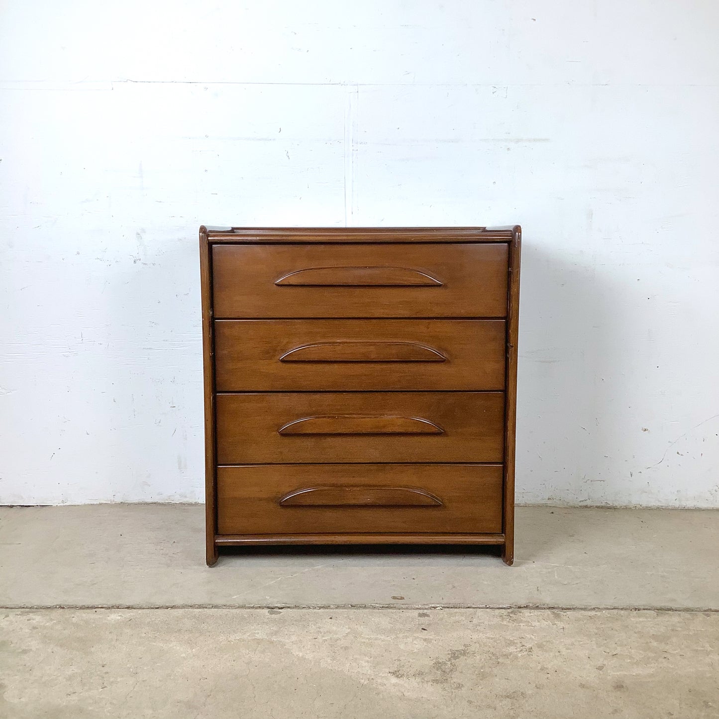 Vintage Templeton Furniture Co. Four-Drawer Walnut Chest