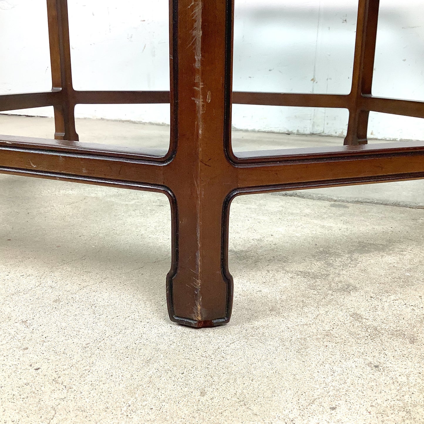 Vintage Modern Octagonal Glass Coffee Table