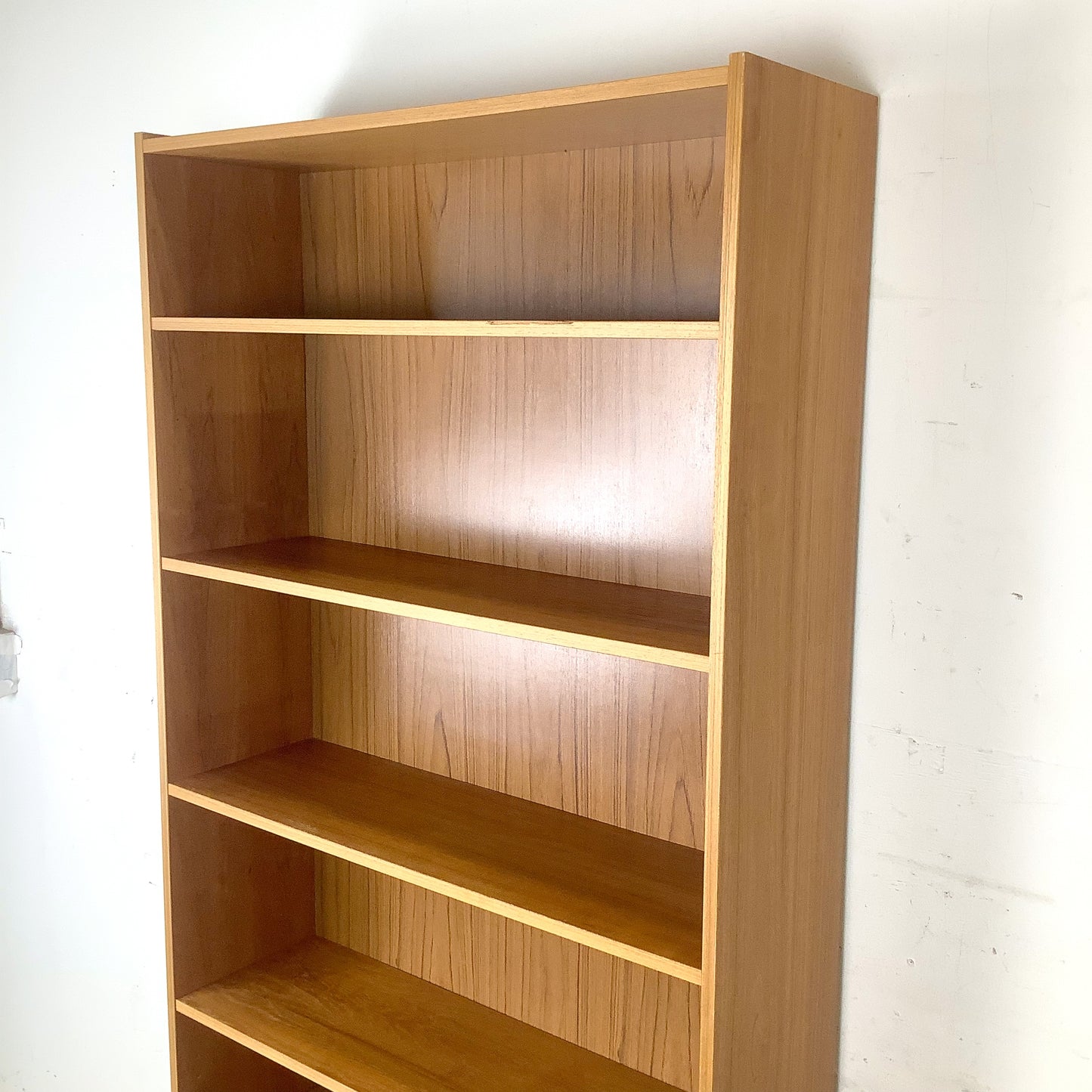 Scandinavian Modern Style Teak Bookcase | Open Display Shelving Cabinet