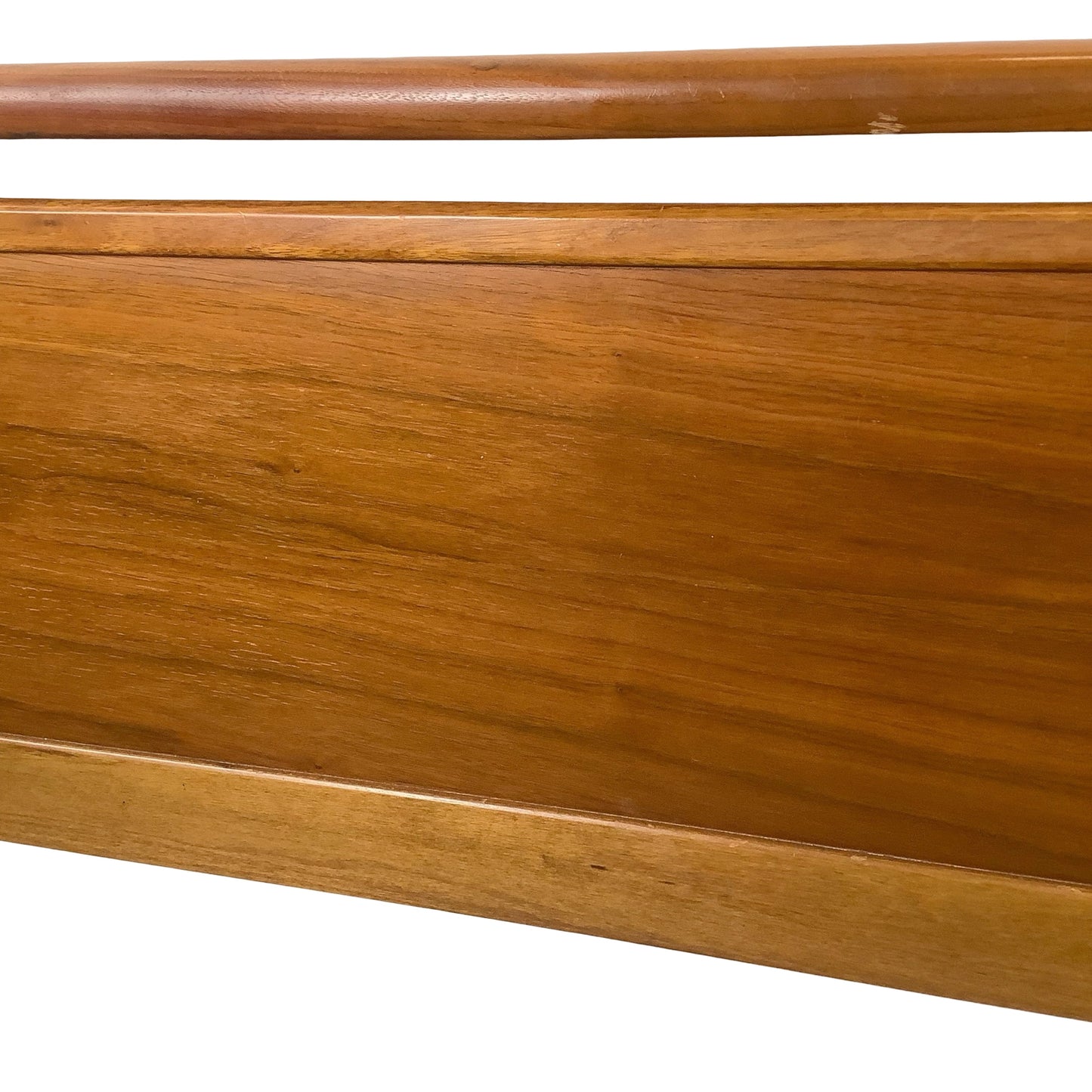 Mid-Century Modern Walnut Headboard | Vintage Full Size | Sculptural Cutout Detail
