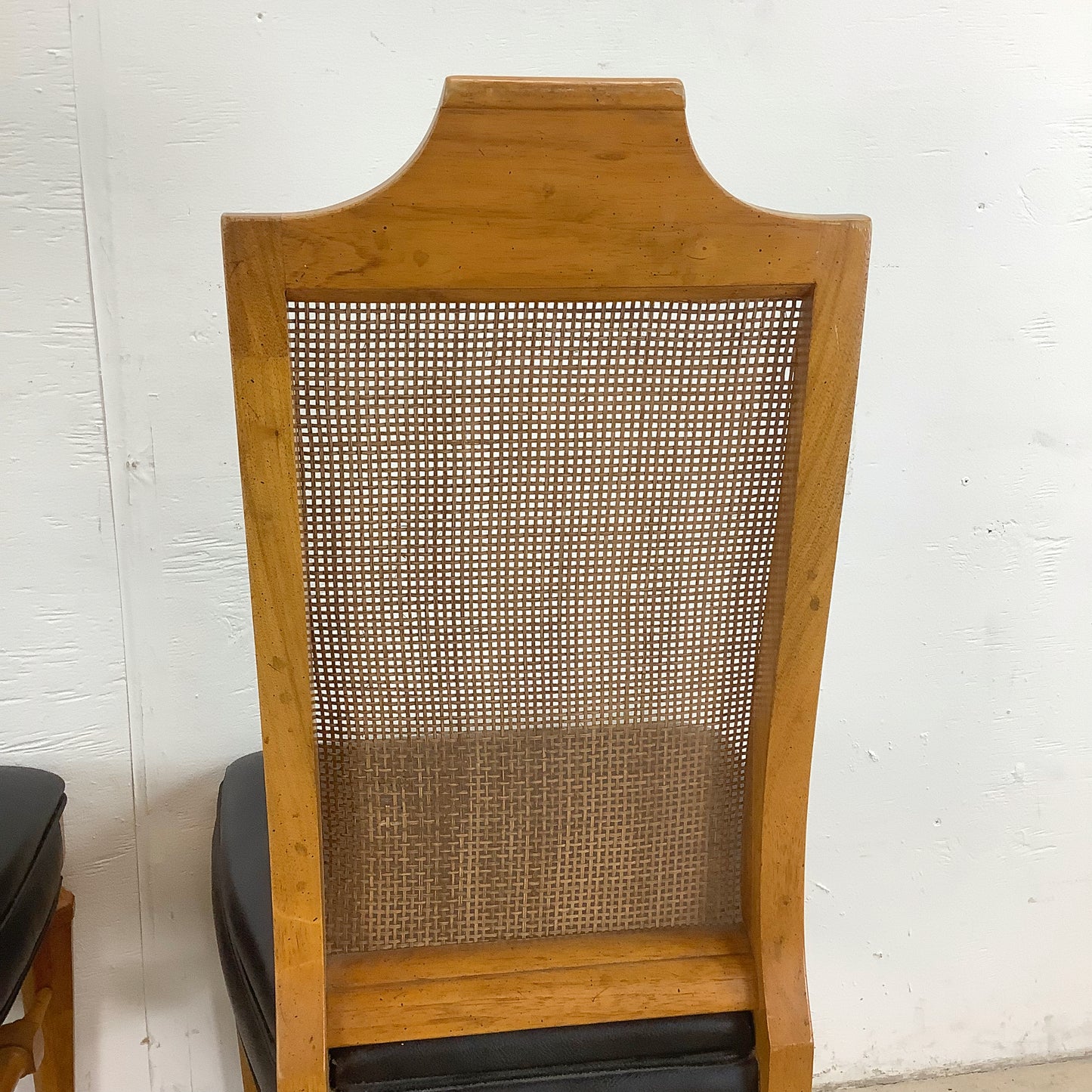 Vintage Cane Back Dining Chairs- 4