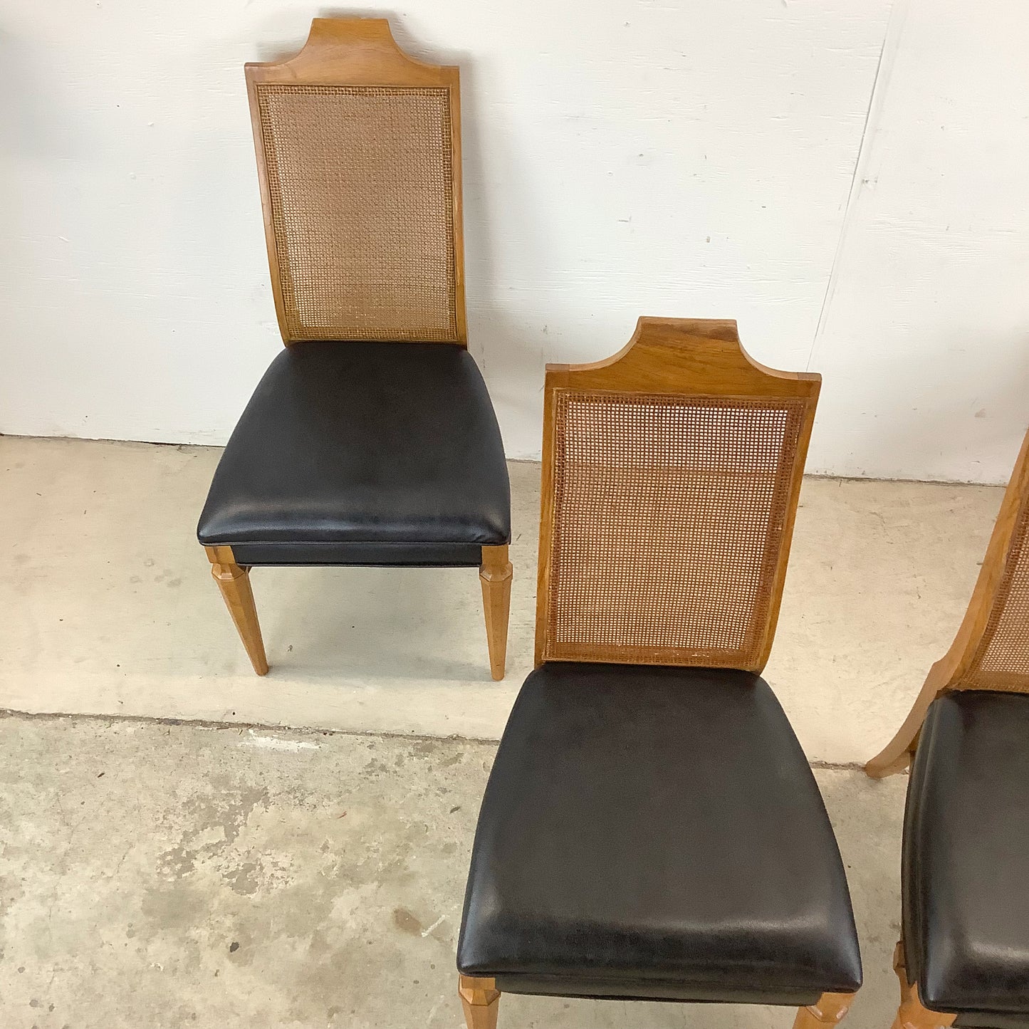Vintage Cane Back Dining Chairs- 4
