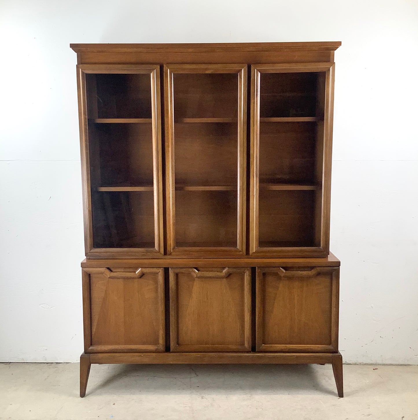 Mid-Century Credenza With Display Topper