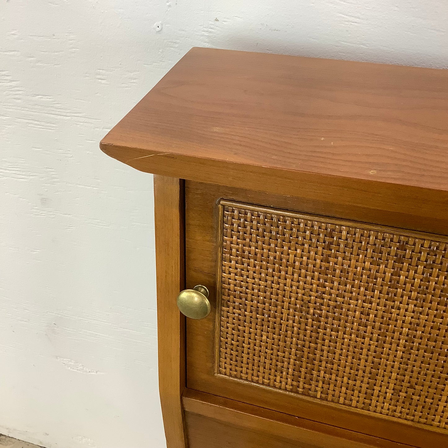 Vintage Mid-Century Bed Frame with Storage- Full