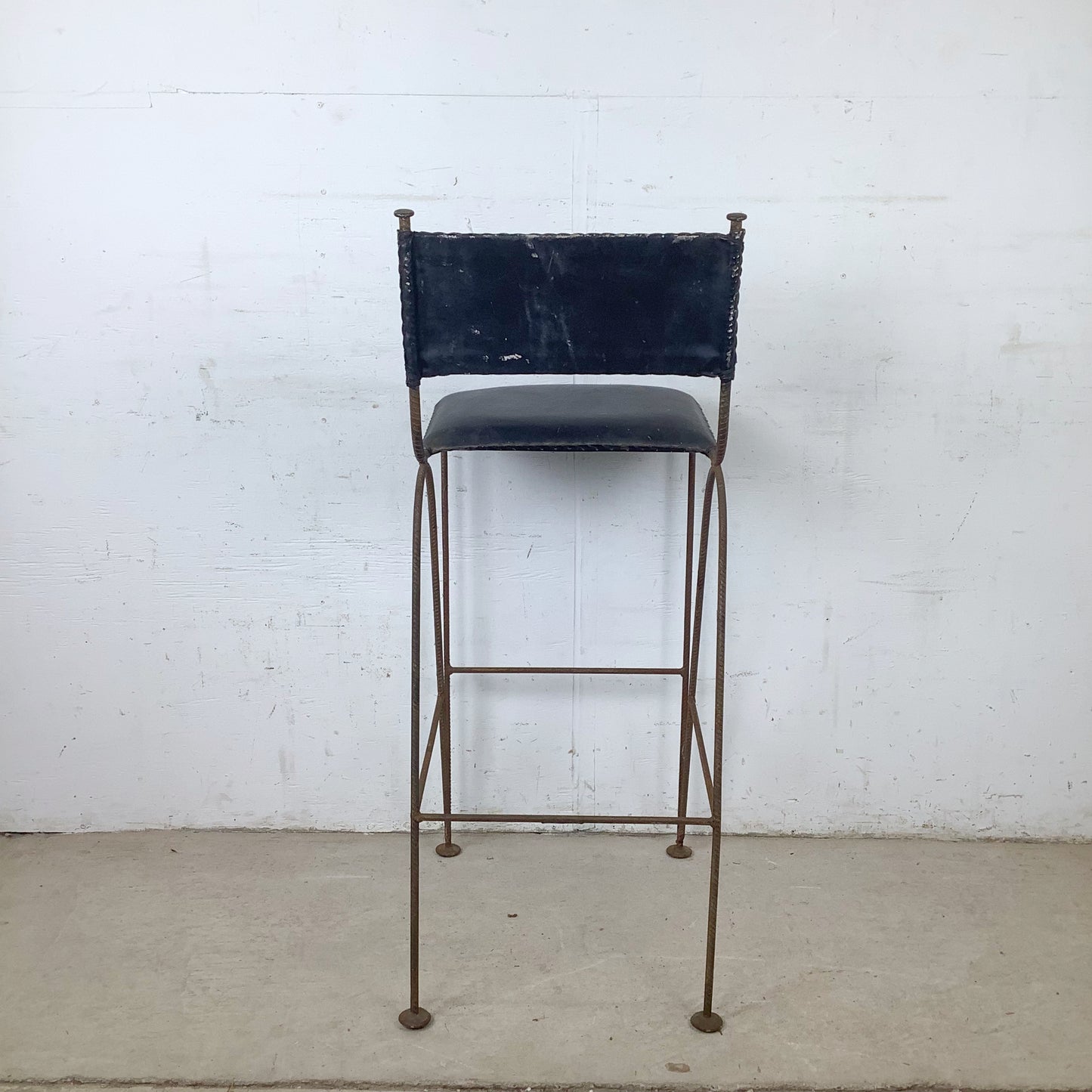 Mid-Century Studio-Made Sculptural Iron Stool