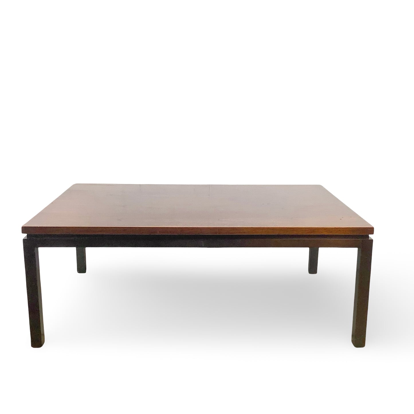 Vintage Mid-Century Modern Walnut Floating Top Coffee Table | Milo Baughman Style