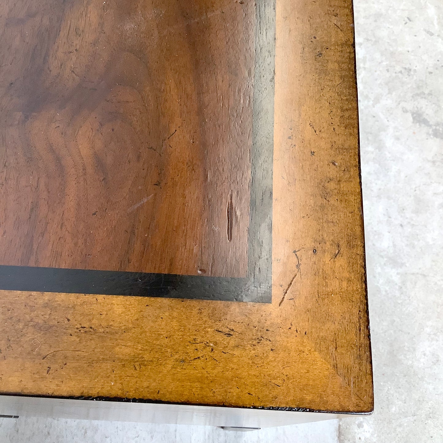 Transitional Two-Drawer Dresser With X Base