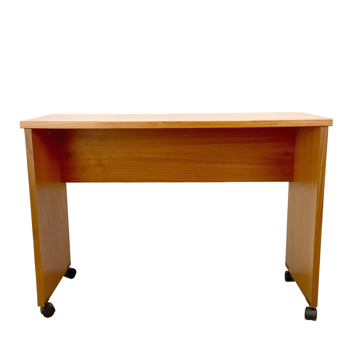 Vintage Mid-Century Modern Teak Rolling Desk and Console Table