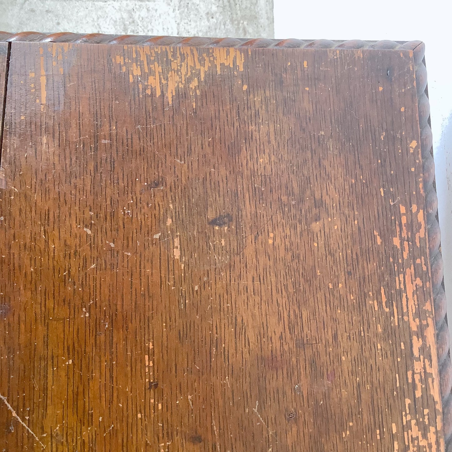 Antique Wood Table with Ball and Claw Feet
