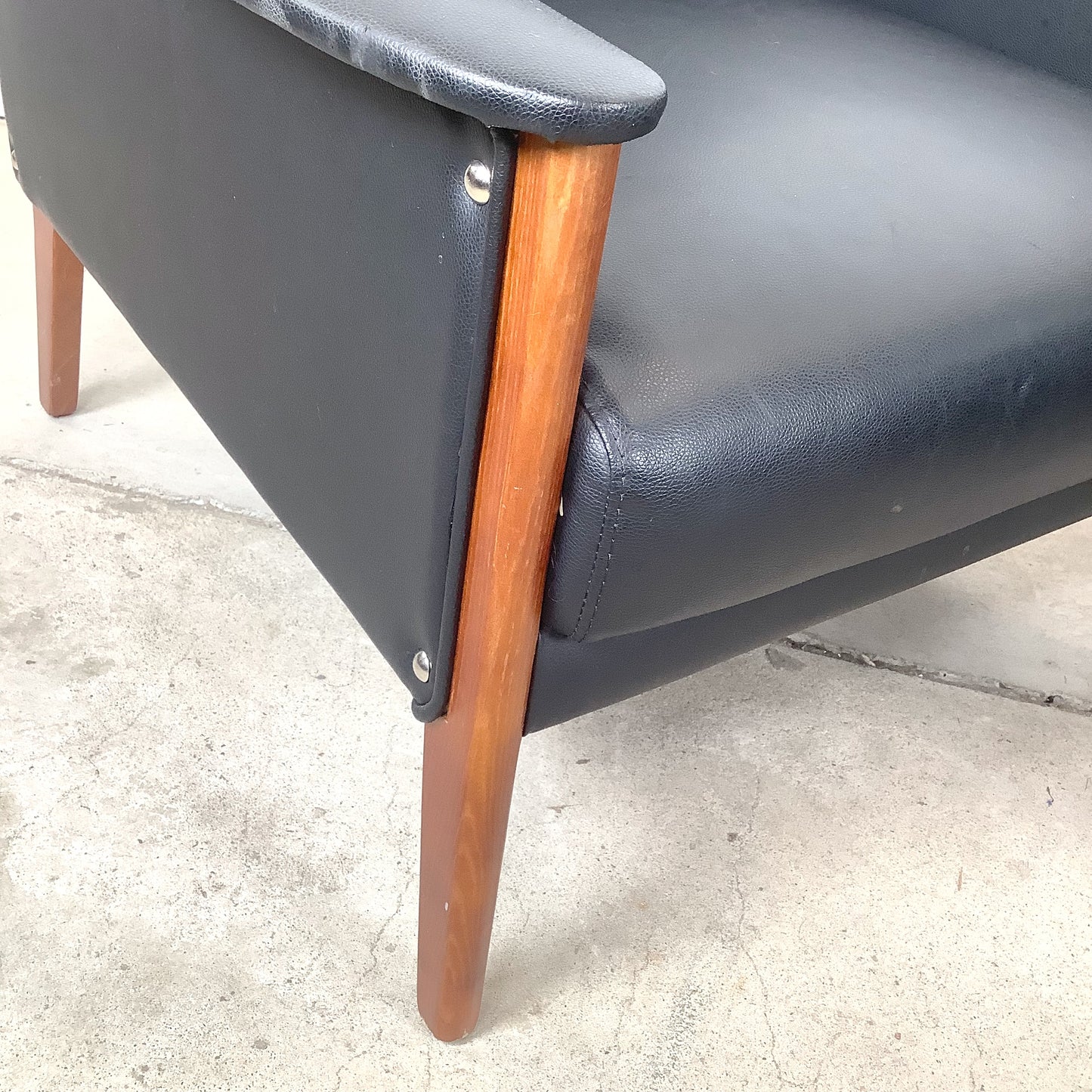 Pair Modern Gio Ponti Style Armchairs