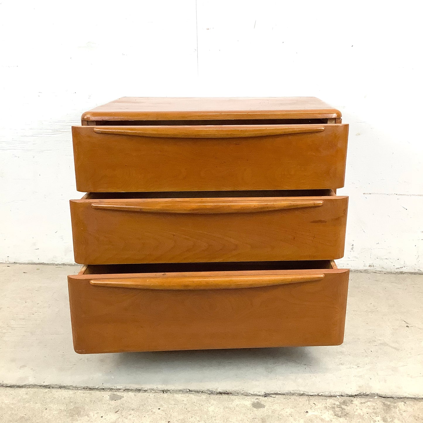 Vintage Three Drawer Bedside Dresser by Heywood Wakefield