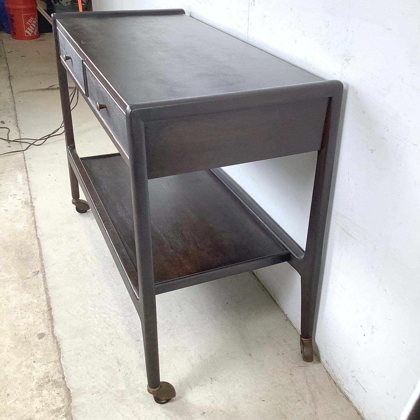 Mid-Century Mt. Airy Facade Rolling Bar Cart