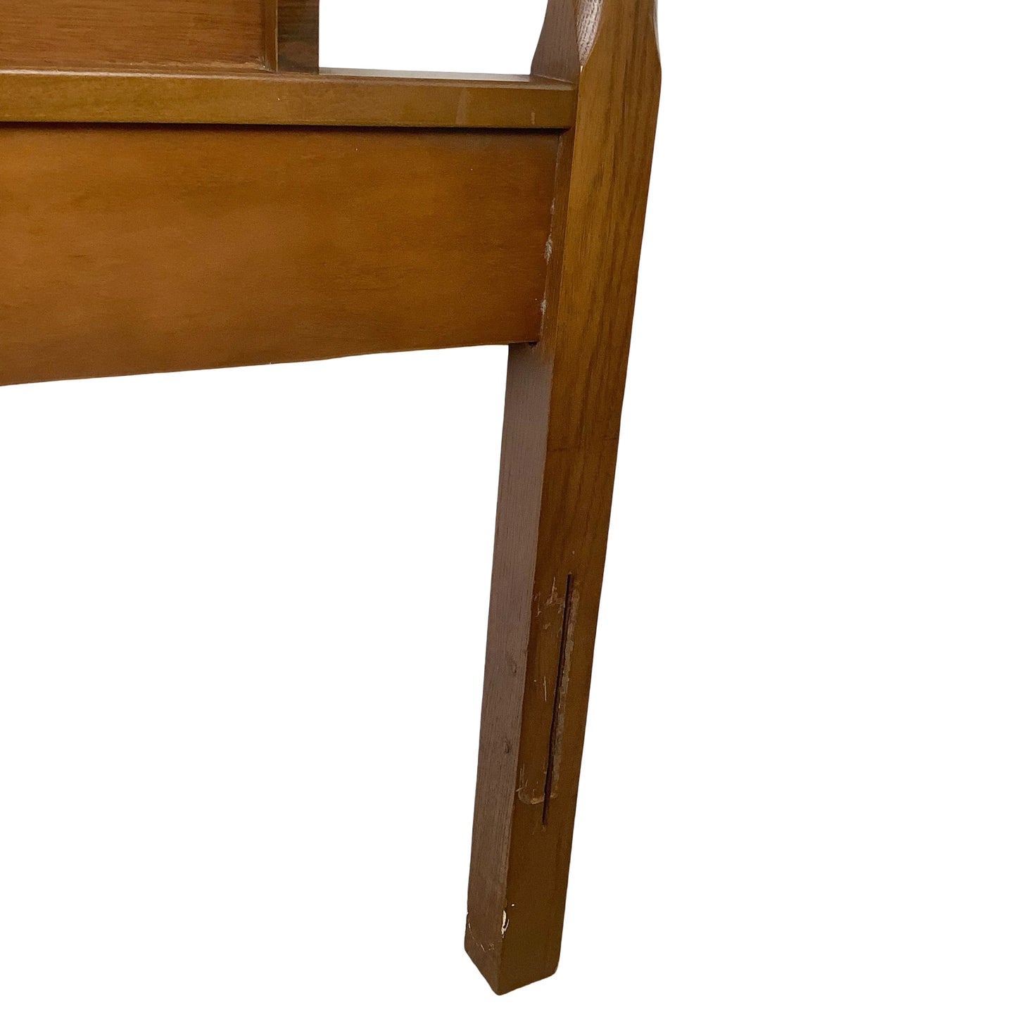 Mid-Century Modern Walnut Headboard | Vintage Full Size | Open Frame Design