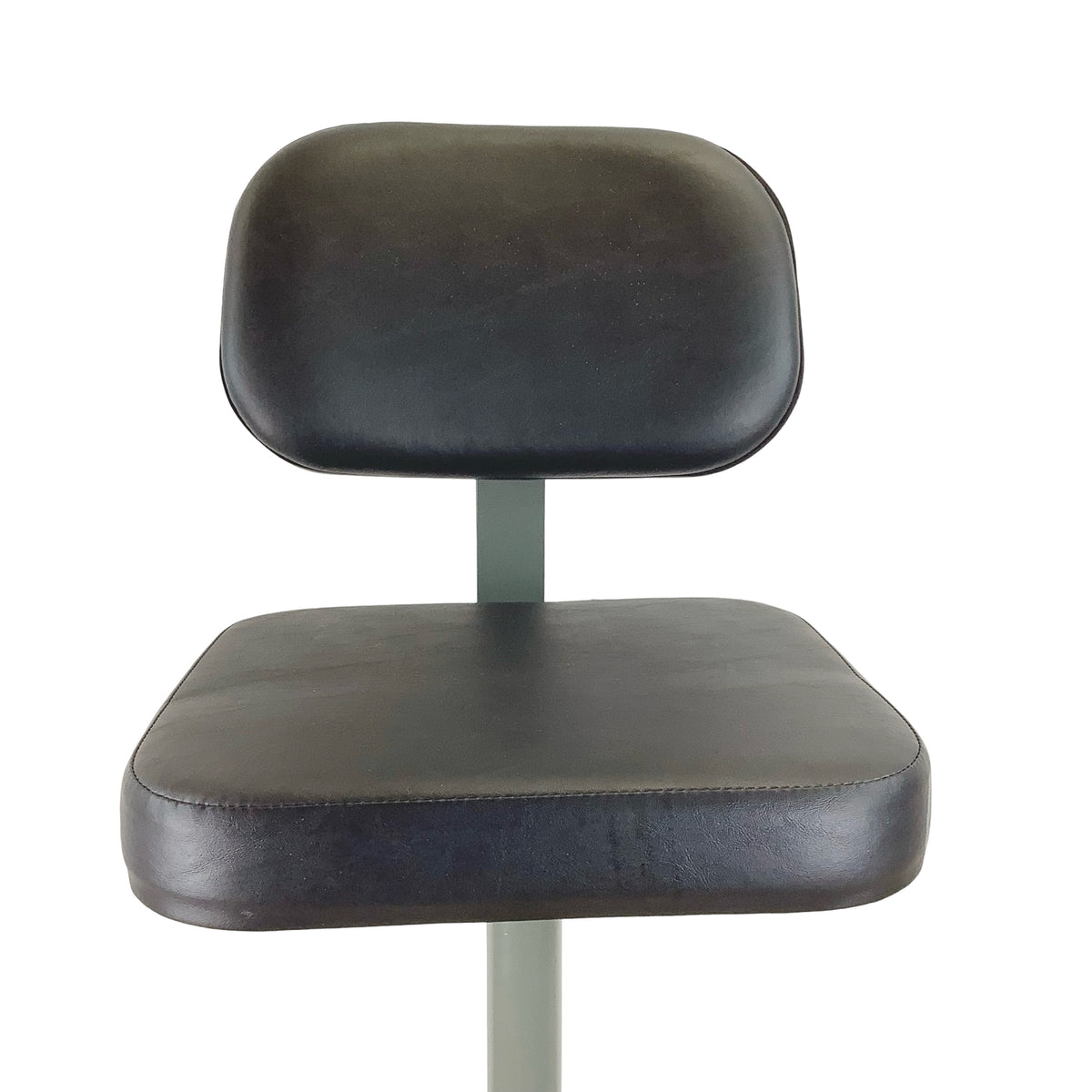 Vintage Industrial Drafting Stool with Backrest and Footrest