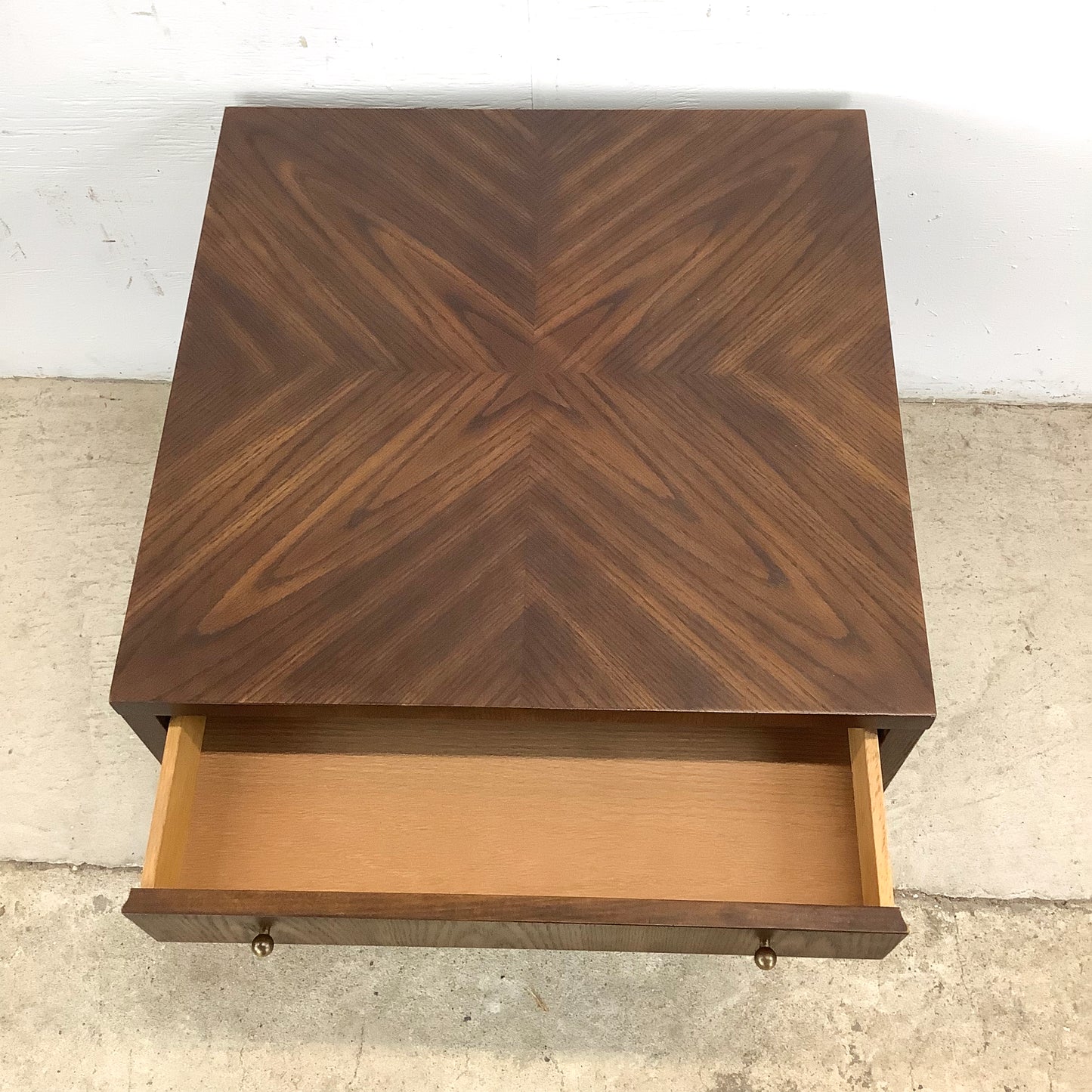 Mid-Century Modern Side Table with Drawer
