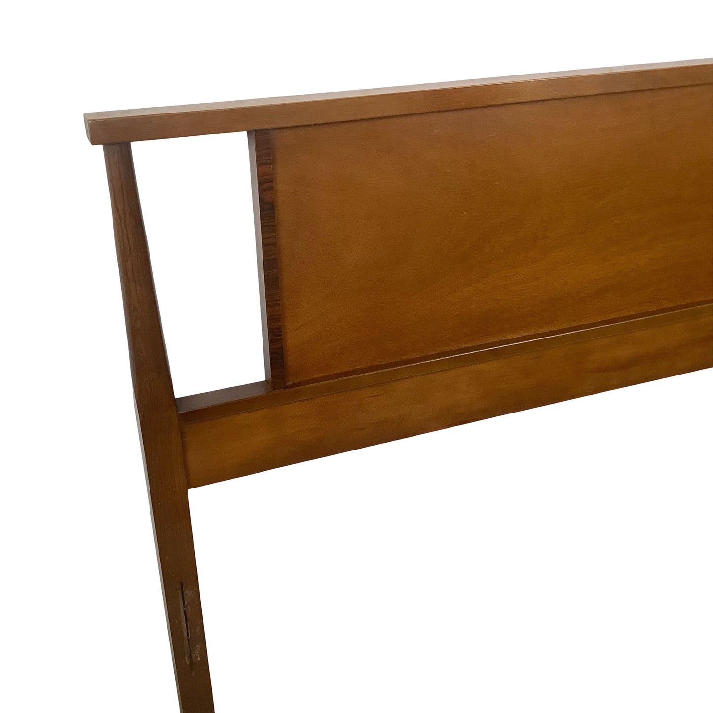 Mid-Century Modern Walnut Headboard | Vintage Full Size | Open Frame Design