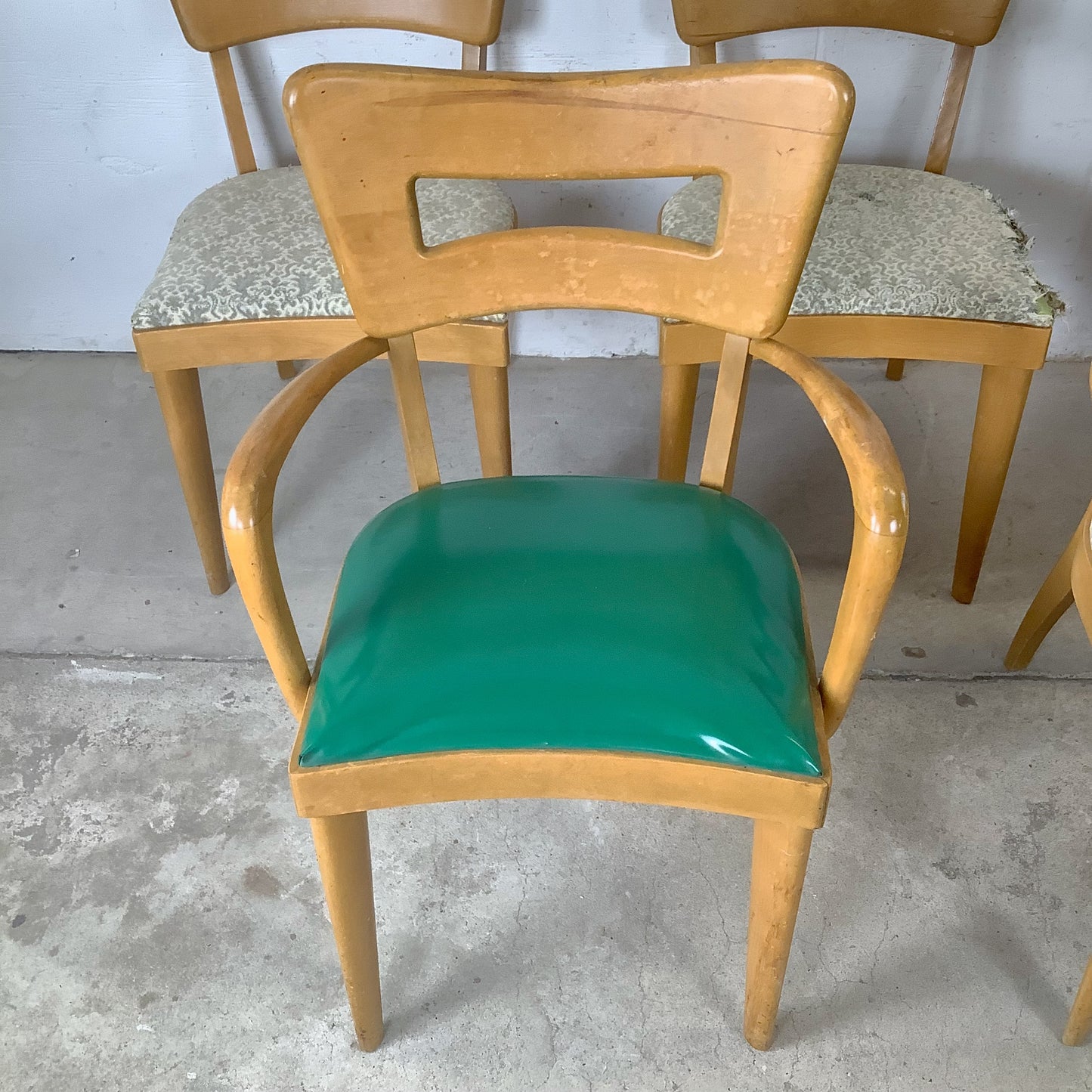 Heywood-Wakefield M 154 "Dog Bone" Dining Chairs — A Set of Six