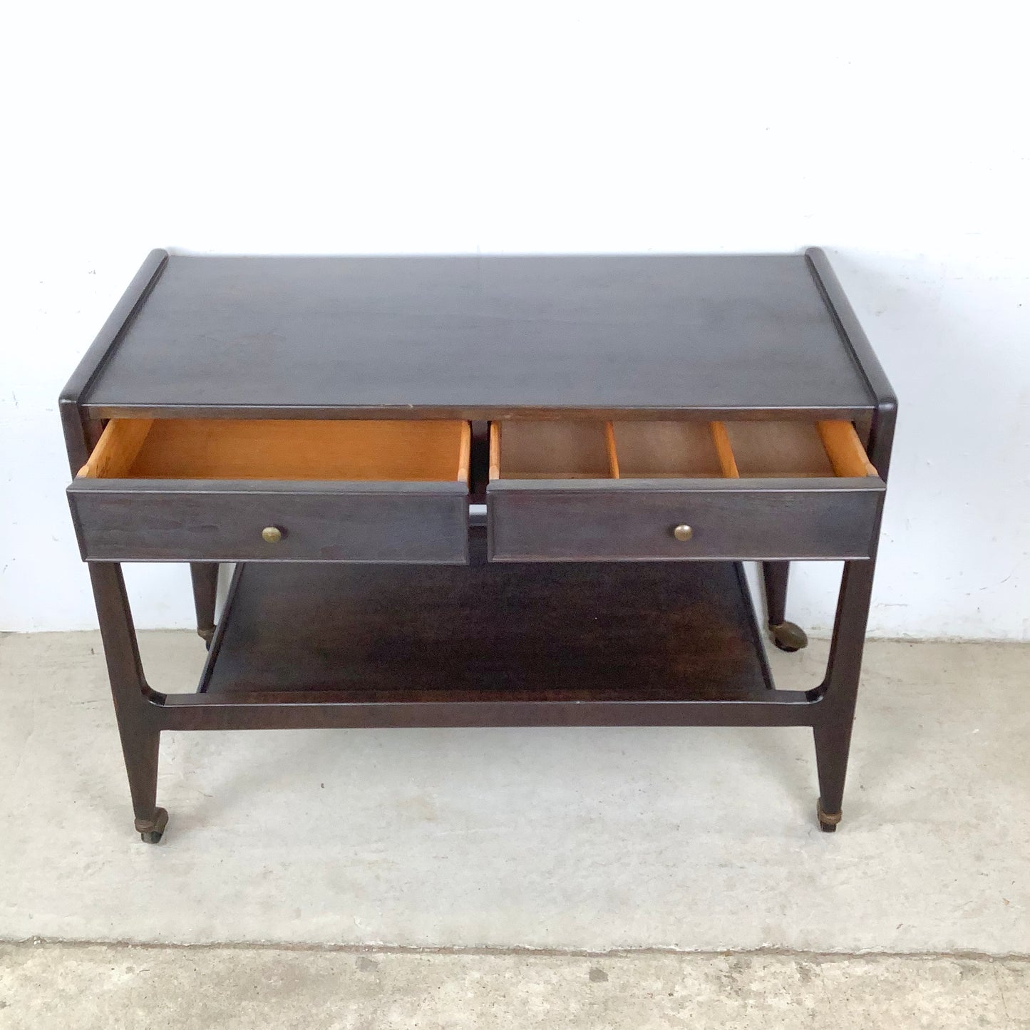 Mid-Century Mt. Airy Facade Rolling Bar Cart