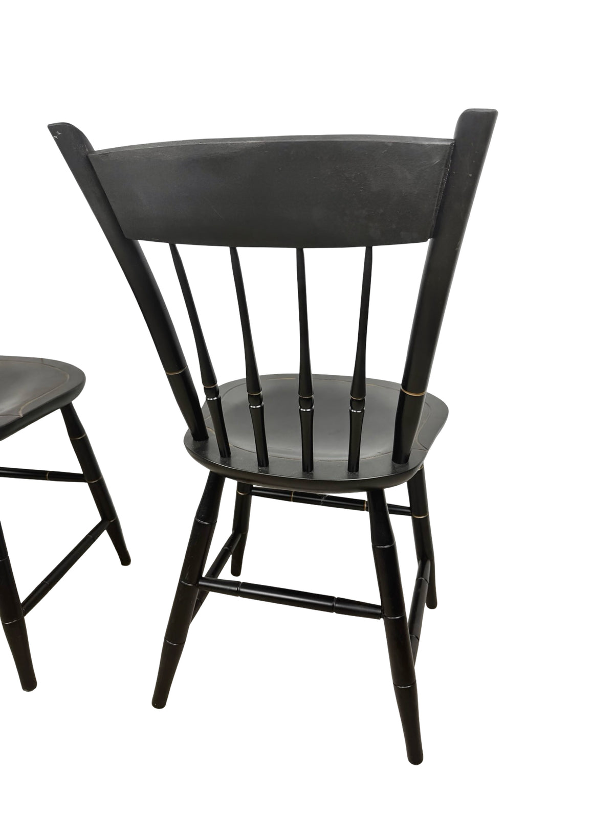 Pair of Vintage Nichols & Stone Windsor Side Chairs with Cedar Crest College Crest