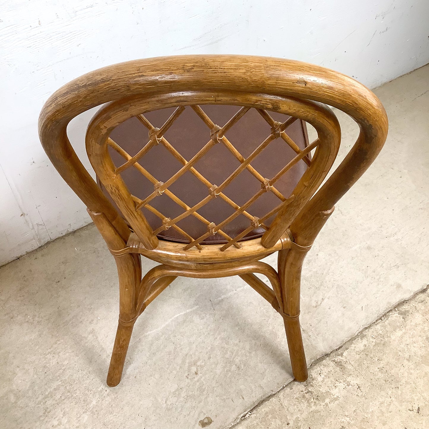 Set of Four Vintage Rattan Dining Chairs