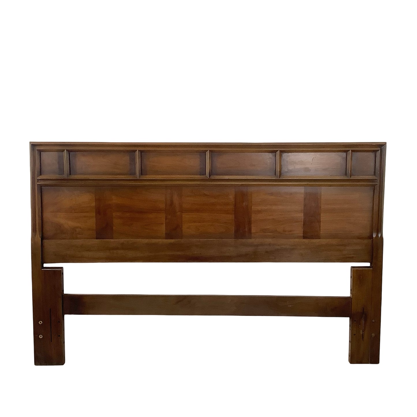 Mid-Century Modern Walnut Headboard | Vintage Full/Queen |GeometricDesign