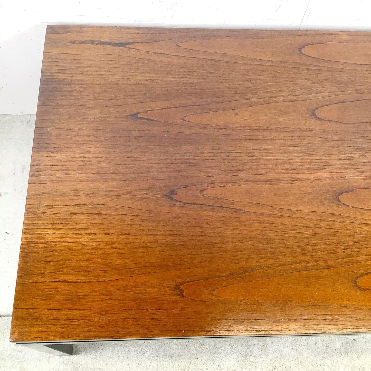 Vintage Mid-Century Modern Walnut Floating Top Coffee Table | Milo Baughman Style