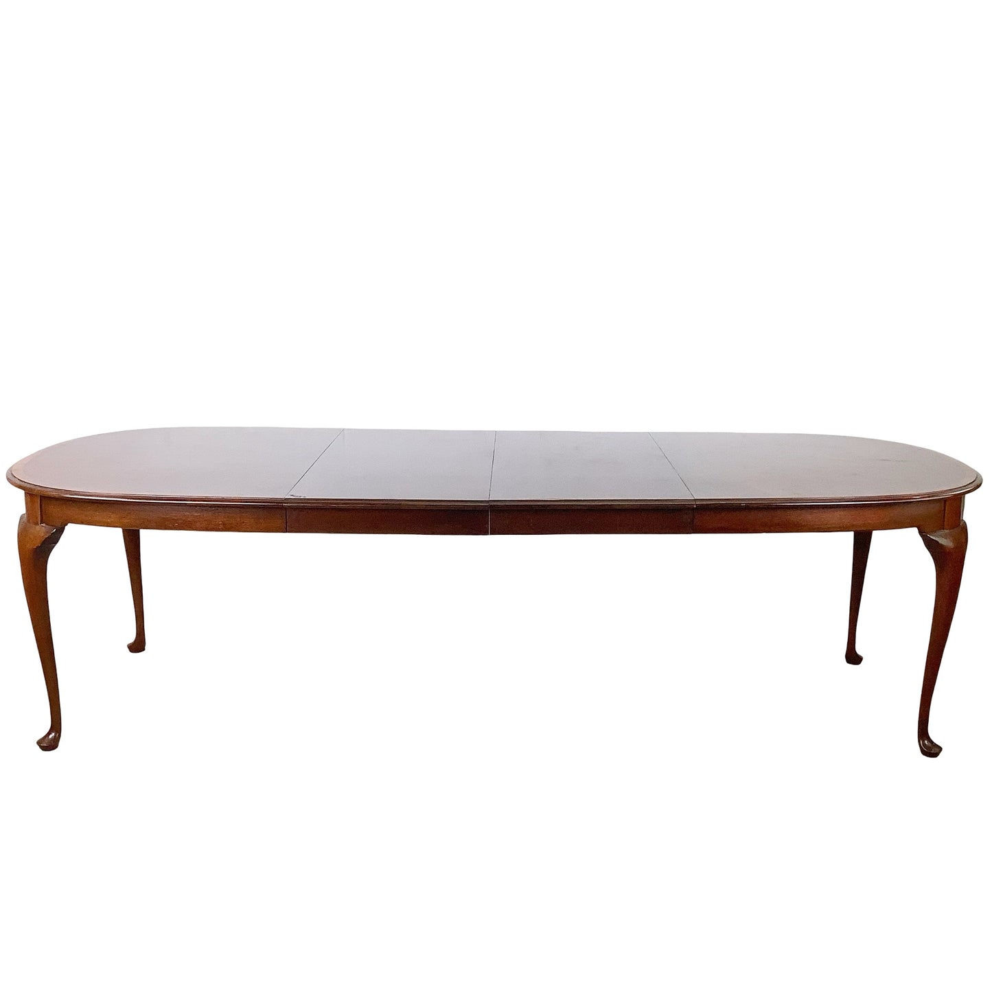“James River Collection” Queen Anne Mahogany Oval Extension Dining Table