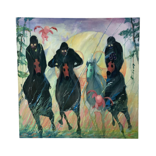 Apocalyptic Contemporary Oil Painting, 48x48, Tim Hoyt