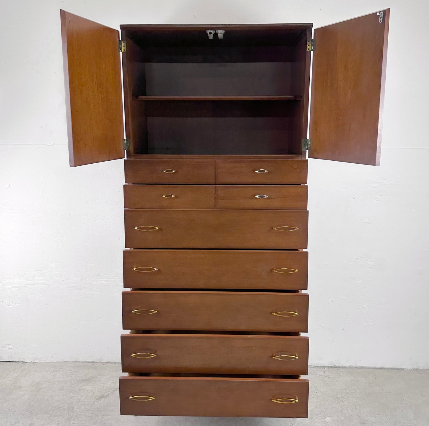 Mid-Century "Contessa" Armoire Dresser by Carl Otto for Heywood-Wakefield