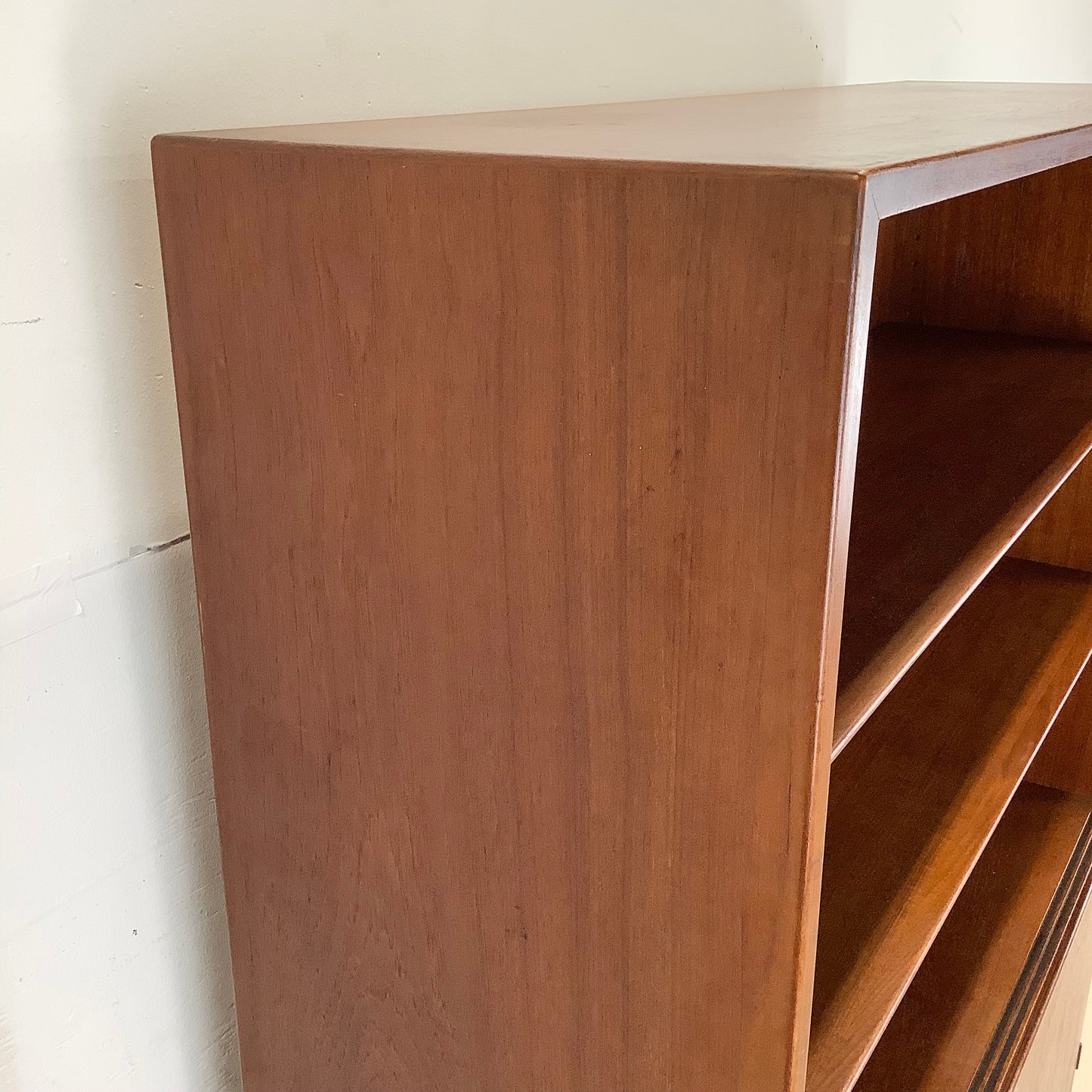 Mid-Century Glass Front Teak Display Cabinet