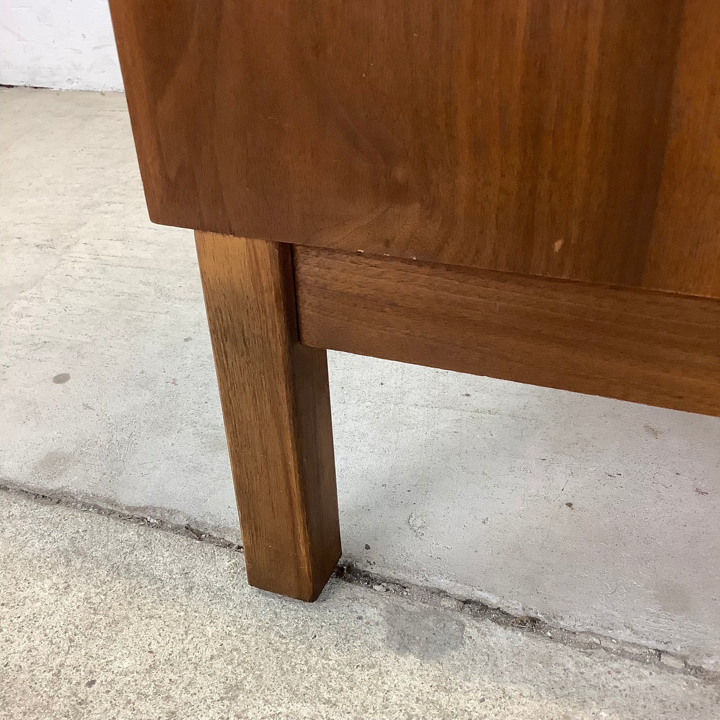 Spacious Mid-Century Walnut Square End Table