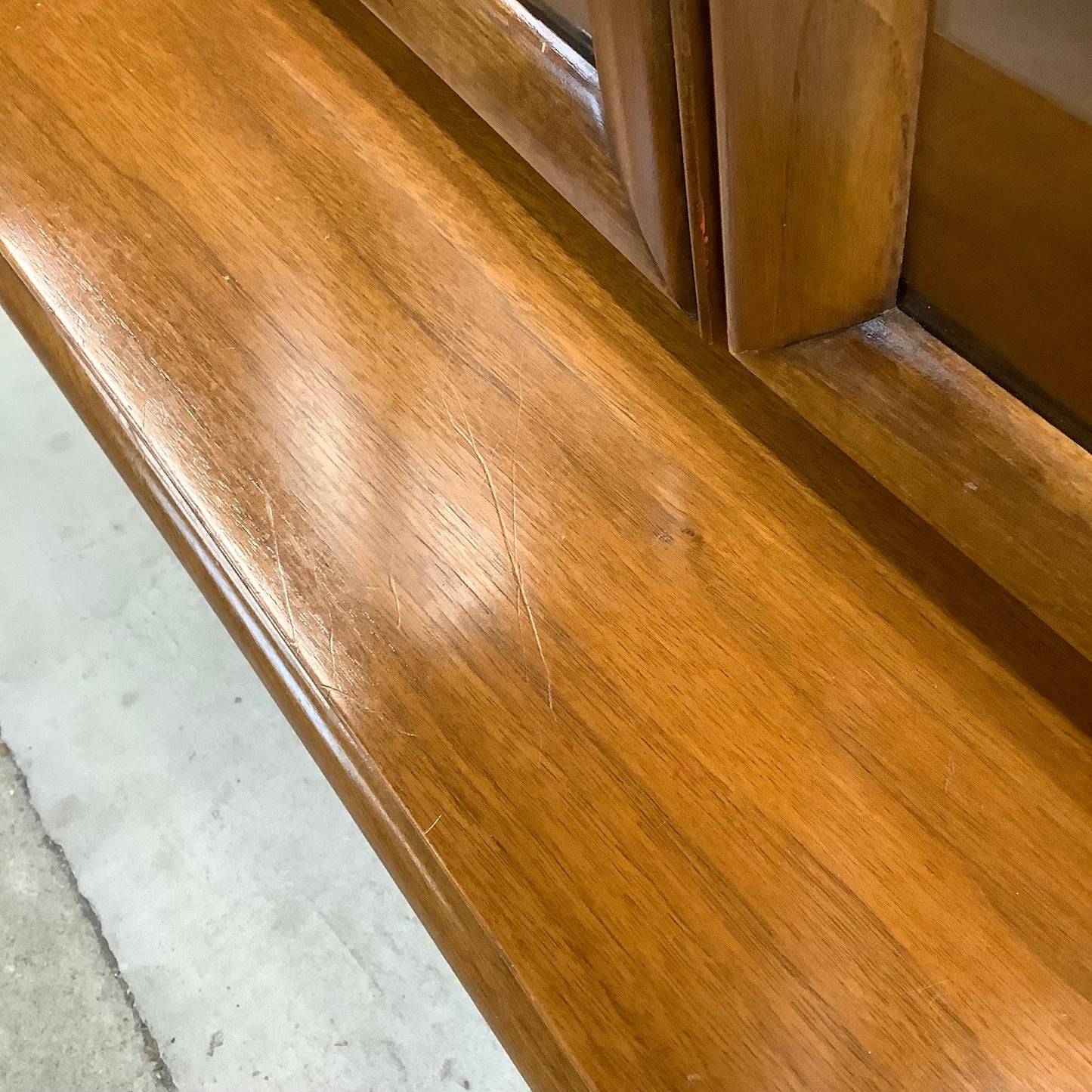 Mid-Century Walnut Sideboard With China Cabinet by Young Manufacturing